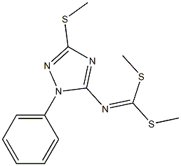 (1-Phenyl-3-methylthio-1H-1,2,4-triazol-5-yl)imidodithiocarbonic acid dimethyl ester Structure