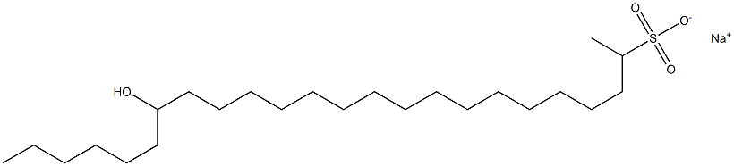 18-Hydroxytetracosane-2-sulfonic acid sodium salt,,结构式