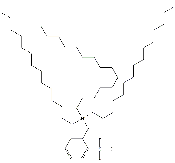 N,N,N-Trispentadecyl-2-sulfonatobenzenemethanaminium Structure