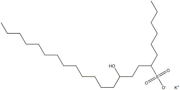 10-Hydroxytricosane-7-sulfonic acid potassium salt,,结构式