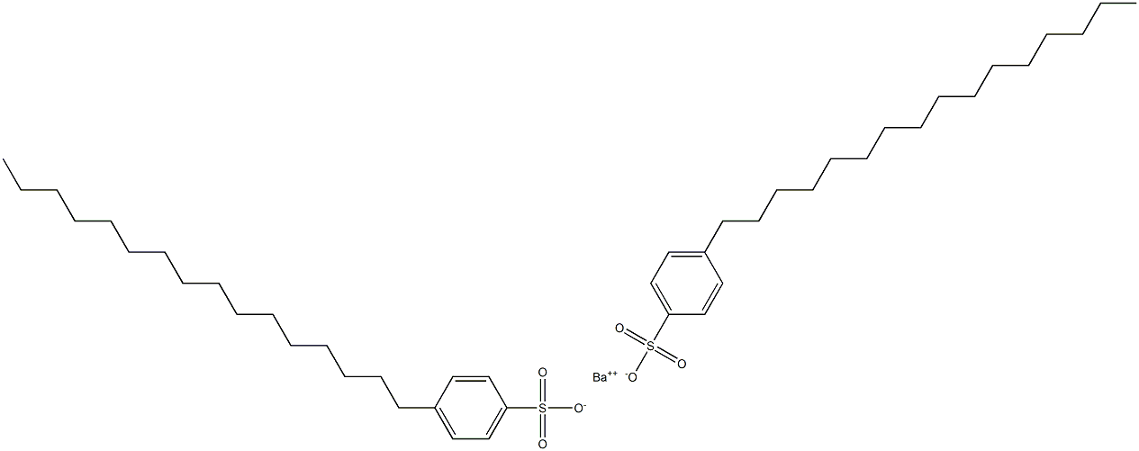 ビス(4-ヘキサデシルベンゼンスルホン酸)バリウム 化学構造式