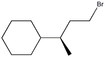 (+)-[(R)-3-Bromo-1-methylpropyl]cyclohexane,,结构式