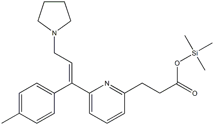  3-[6-[(E)-1-(4-Methylphenyl)-3-(1-pyrrolidinyl)-1-propenyl]-2-pyridinyl]propionic acid trimethylsilyl ester