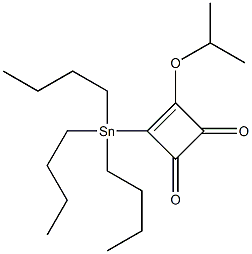 4-Isopropyloxy-3-(tributylstannyl)-3-cyclobutene-1,2-dione Structure