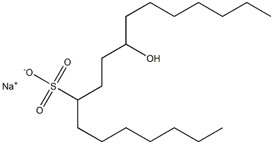 11-Hydroxyoctadecane-8-sulfonic acid sodium salt Structure