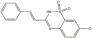 7-Chloro-3-[(E)-2-phenylethenyl]-2H-1,2,4-benzothiadiazine 1,1-dioxide|