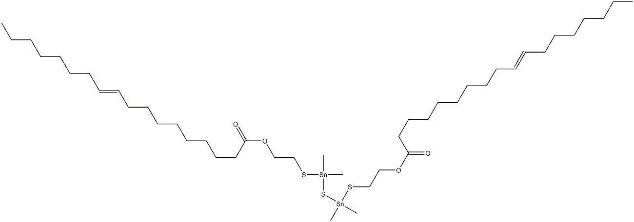 Bis[dimethyl[[2-(9-heptadecenylcarbonyloxy)ethyl]thio]stannyl] sulfide Structure