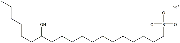 13-Hydroxynonadecane-1-sulfonic acid sodium salt,,结构式