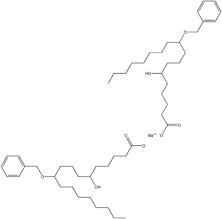 Bis(10-benzyloxy-6-hydroxystearic acid)barium salt Structure