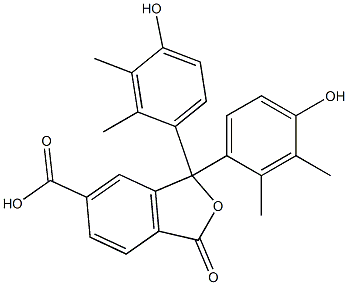 1,3-Dihydro-1,1-bis(4-hydroxy-2,3-dimethylphenyl)-3-oxoisobenzofuran-6-carboxylic acid,,结构式