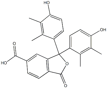 1,3-Dihydro-1,1-bis(4-hydroxy-2,3-dimethylphenyl)-3-oxoisobenzofuran-6-carboxylic acid Structure