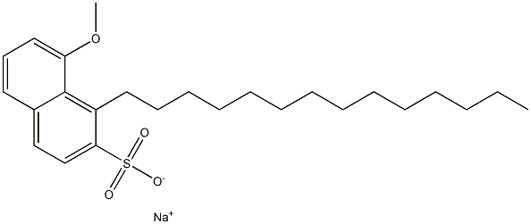 8-Methoxy-1-tetradecyl-2-naphthalenesulfonic acid sodium salt 结构式