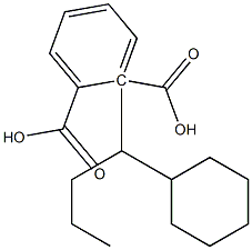 (+)-Phthalic acid hydrogen 1-[(R)-1-cyclohexylbutyl] ester Struktur