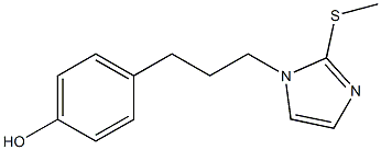 1-[3-(4-ヒドロキシフェニル)プロピル]-2-(メチルチオ)-1H-イミダゾール 化学構造式