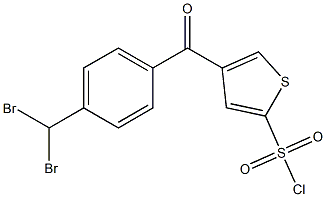 4-(4-(Dibromomethyl)benzoyl)thiophene-2-sulfonic acid chloride,,结构式