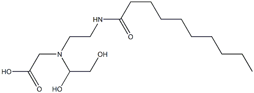 N-(1,2-Dihydroxyethyl)-N-[2-(decanoylamino)ethyl]aminoacetic acid Struktur