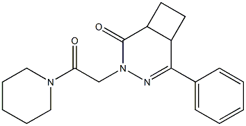 4,5-Dihydro-4,5-ethylene-6-phenyl-2-[2-oxo-2-piperidinoethyl]pyridazin-3(2H)-one,,结构式