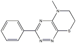 6,7-Dihydro-5-methyl-3-phenyl-5H-1,2,4,5-tetraaza-8-thianaphthalene 结构式