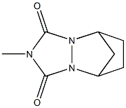 テトラヒドロ-2-メチル-5,8-メタノ-1H-[1,2,4]トリアゾロ[1,2-a]ピリダジン-1,3(2H)-ジオン 化学構造式