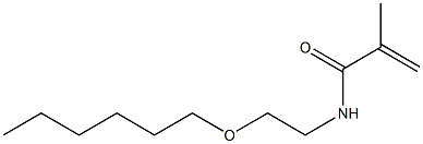 N-(2-ヘキシルオキシエチル)メタクリルアミド 化学構造式