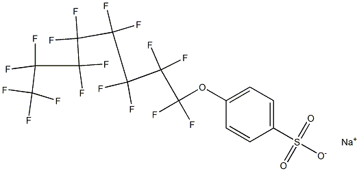 4-(Heptadecafluorooctyloxy)benzenesulfonic acid sodium salt Structure