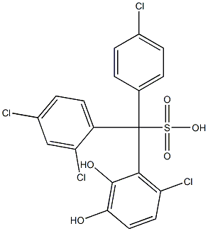 (4-Chlorophenyl)(2,4-dichlorophenyl)(6-chloro-2,3-dihydroxyphenyl)methanesulfonic acid
