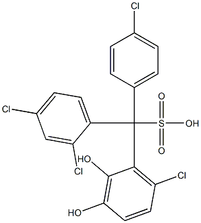 (4-Chlorophenyl)(2,4-dichlorophenyl)(6-chloro-2,3-dihydroxyphenyl)methanesulfonic acid