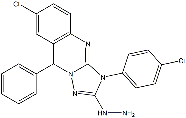  7-Chloro-3,9-dihydro-2-hydrazino-3-(4-chlorophenyl)-9-phenyl[1,2,4]triazolo[5,1-b]quinazoline