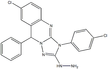 7-Chloro-3,9-dihydro-2-hydrazino-3-(4-chlorophenyl)-9-phenyl[1,2,4]triazolo[5,1-b]quinazoline