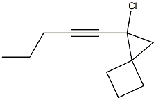 1-(1-ペンチニル)-1-クロロスピロ[2.3]ヘキサン 化学構造式