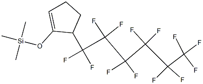 2-(Trimethylsiloxy)-3-(tridecafluorohexyl)cyclopentene,,结构式