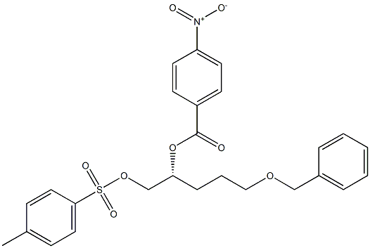 [R,(-)]-5-ベンジルオキシ-1,2-ペンタンジオール1-(p-トルエンスルホナート)2-(p-ニトロベンゾアート) 化学構造式