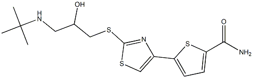 5-[2-[(3-tert-Butylamino-2-hydroxypropyl)thio]-4-thiazolyl]-2-thiophenecarboxamide|