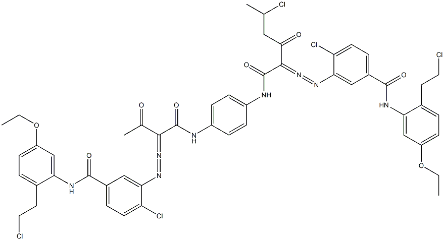 3,3'-[2-(1-Chloroethyl)-1,4-phenylenebis[iminocarbonyl(acetylmethylene)azo]]bis[N-[2-(2-chloroethyl)-5-ethoxyphenyl]-4-chlorobenzamide]