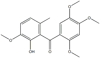 2-Hydroxy-6-methyl-2',3,4',5'-tetramethoxybenzophenone Struktur