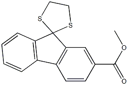 Spiro[9H-fluorene-9,2'-[1,3]dithiolane]-2-carboxylic acid methyl ester,,结构式