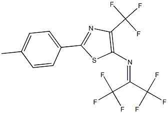  4-(Trifluoromethyl)-2-(4-methylphenyl)-5-(1,1,1,3,3,3-hexafluoropropan-2-ylideneamino)thiazole