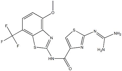 2-(Diaminomethyleneamino)-N-(4-methoxy-7-trifluoromethyl-2-benzothiazolyl)thiazole-4-carboxamide