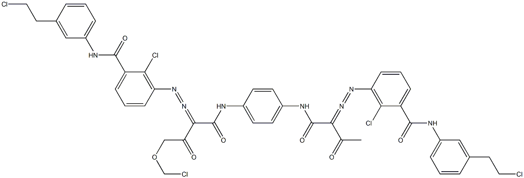 3,3'-[2-(Chloromethoxy)-1,4-phenylenebis[iminocarbonyl(acetylmethylene)azo]]bis[N-[3-(2-chloroethyl)phenyl]-2-chlorobenzamide]|