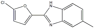 5-Methyl-2-(5-chlorofuran-2-yl)-1H-benzimidazole Struktur