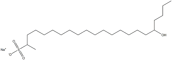 18-ヒドロキシドコサン-2-スルホン酸ナトリウム 化学構造式