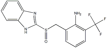 2-[[2-[Amino]-3-(trifluoromethyl)benzyl]sulfinyl]-1H-benzimidazole Struktur
