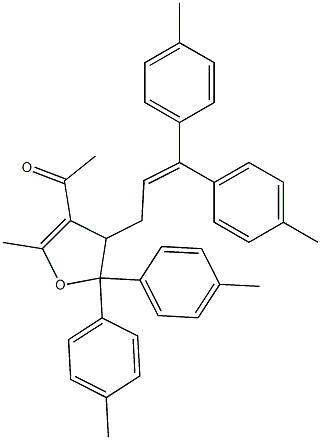 4,5-Dihydro-3-acetyl-2-methyl-4-[3,3-bis(4-methylphenyl)-2-propenyl]-5,5-bis(4-methylphenyl)furan