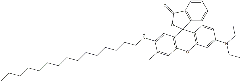 3'-Diethylamino-6'-methyl-7'-pentadecylaminospiro[isobenzofuran-1(3H),9'-[9H]xanthen]-3-one Structure