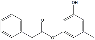 Phenylacetic acid 3-hydroxy-5-methylphenyl ester Structure