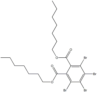 Tetrabromophthalic acid diheptyl ester Struktur