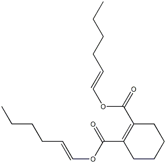 1-Cyclohexene-1,2-dicarboxylic acid bis(1-hexenyl) ester Struktur