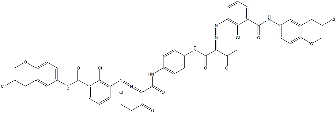  3,3'-[2-(Chloromethyl)-1,4-phenylenebis[iminocarbonyl(acetylmethylene)azo]]bis[N-[3-(2-chloroethyl)-4-methoxyphenyl]-2-chlorobenzamide]