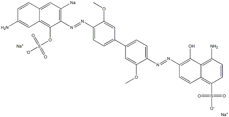  4-Amino-5-hydroxy-6-[[4'-[(7-amino-1-hydroxy-3-sodiosulfo-2-naphthalenyl)azo]-3,3'-dimethoxy-1,1'-biphenyl-4-yl]azo]naphthalene-1-sulfonic acid sodium salt