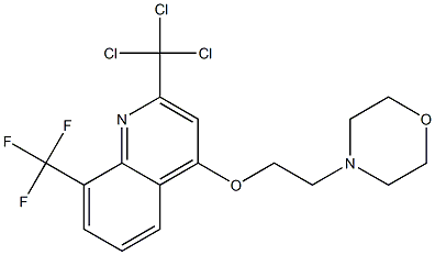 2-Trichloromethyl-4-(2-morpholinoethoxy)-8-trifluoromethylquinoline 结构式